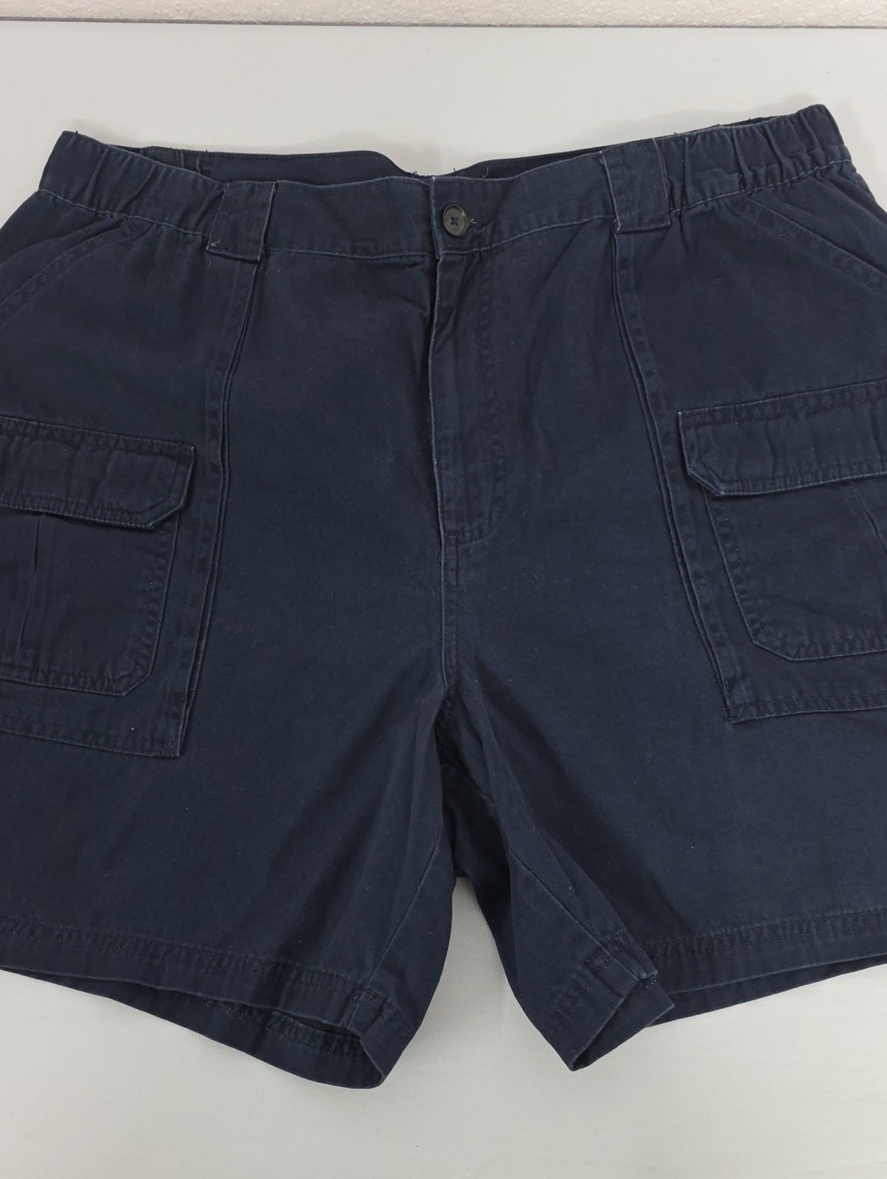 Croft & Barrow Women's Navy Cotton Cargo Shorts Utilirt Casual